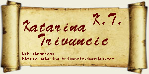 Katarina Trivunčić vizit kartica
